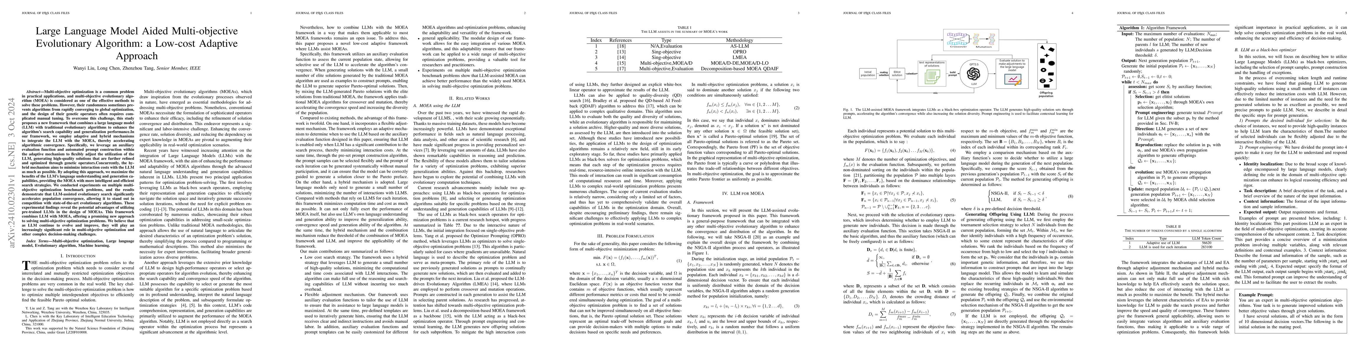 Thumbnail for Large Language Model Aided Multi-objective Evolutionary Algorithm: a
  Low-cost Adaptive Approach