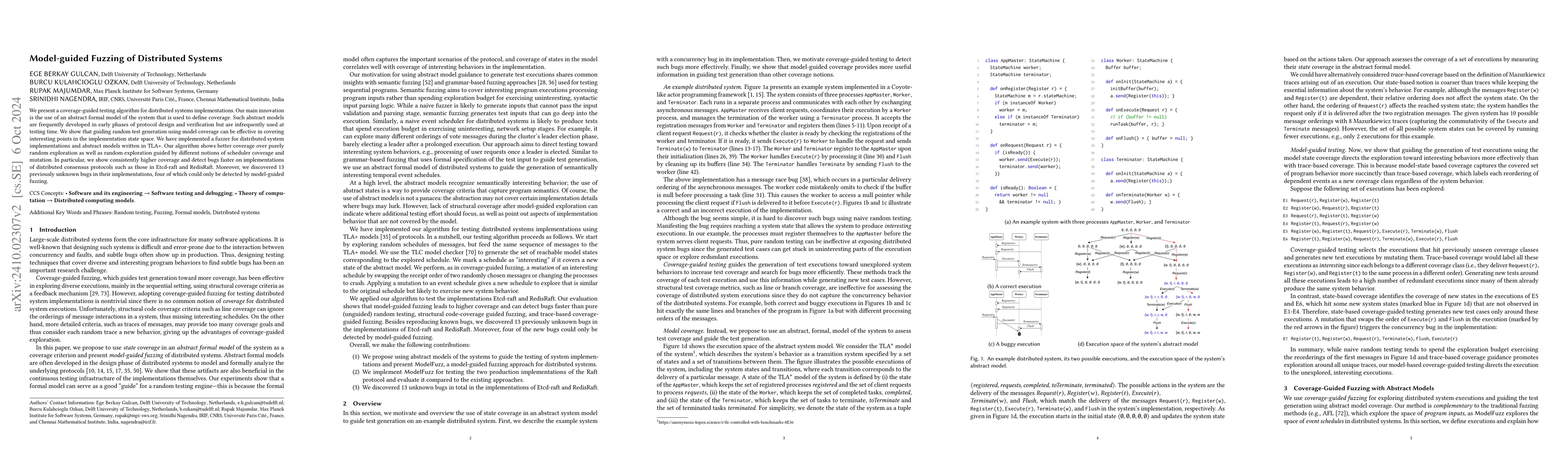 Thumbnail for Model-guided Fuzzing of Distributed Systems