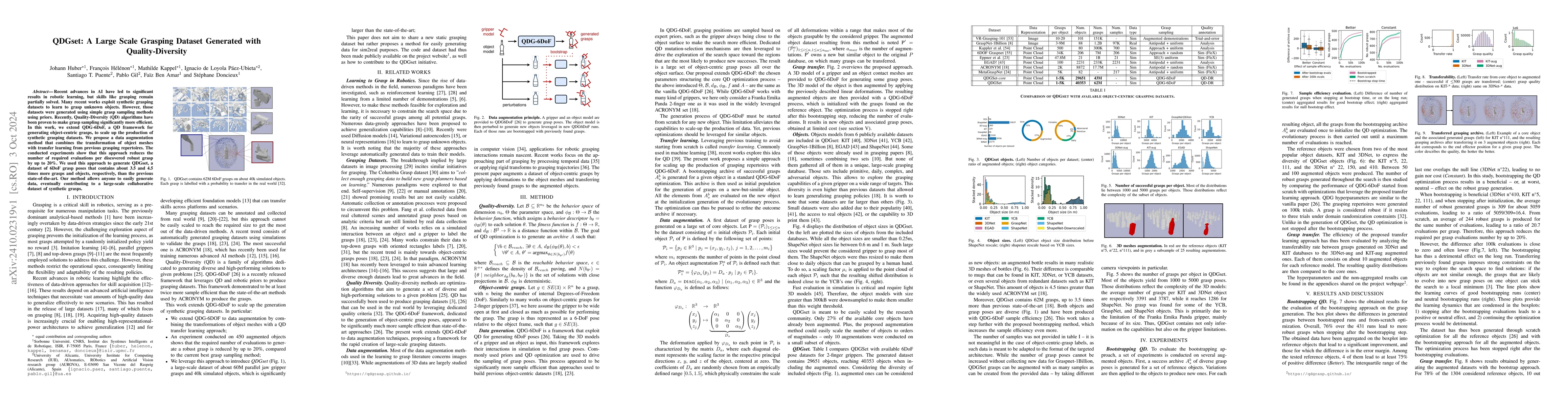 Thumbnail for QDGset: A Large Scale Grasping Dataset Generated with Quality-Diversity