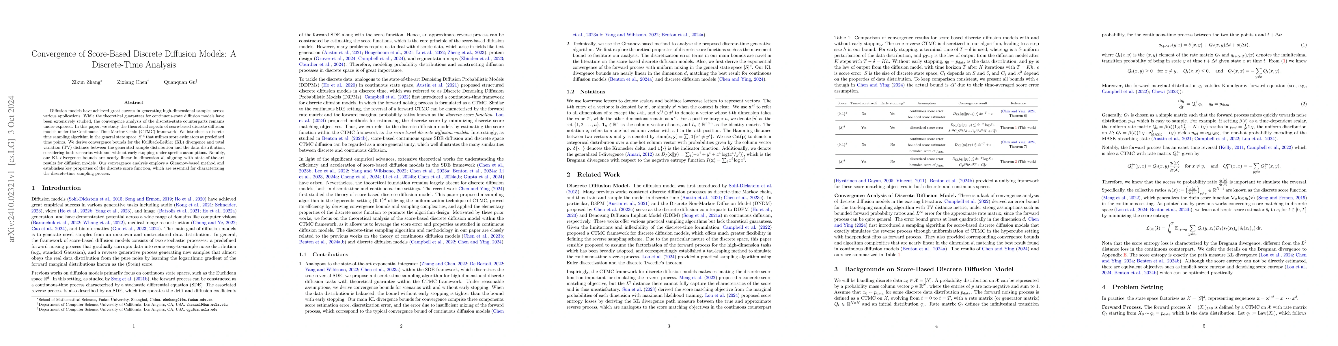 Thumbnail for Convergence of Score-Based Discrete Diffusion Models: A Discrete-Time
  Analysis