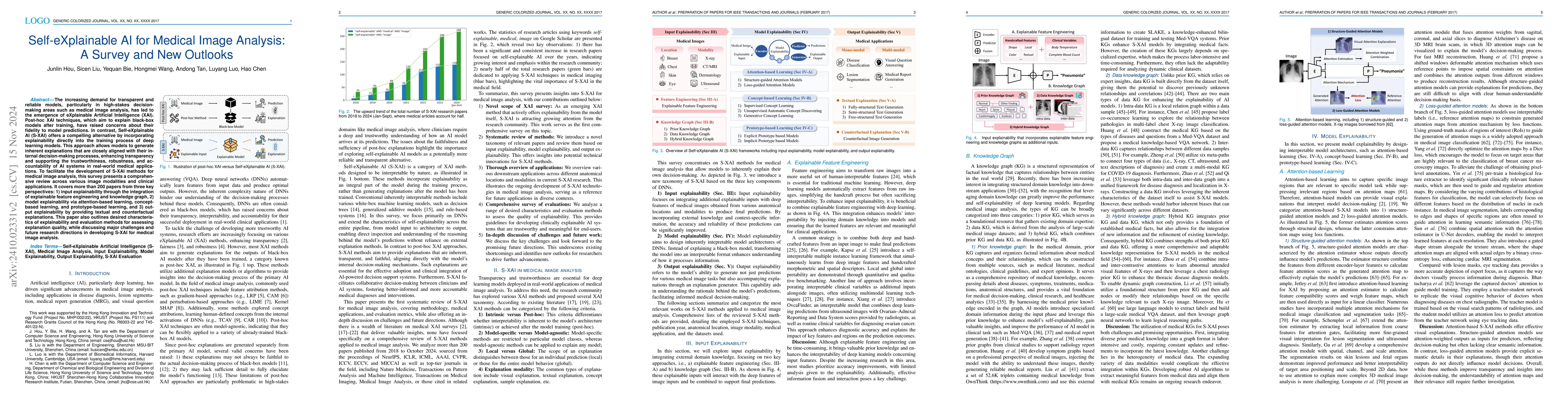 Thumbnail for Self-eXplainable AI for Medical Image Analysis: A Survey and New
  Outlooks