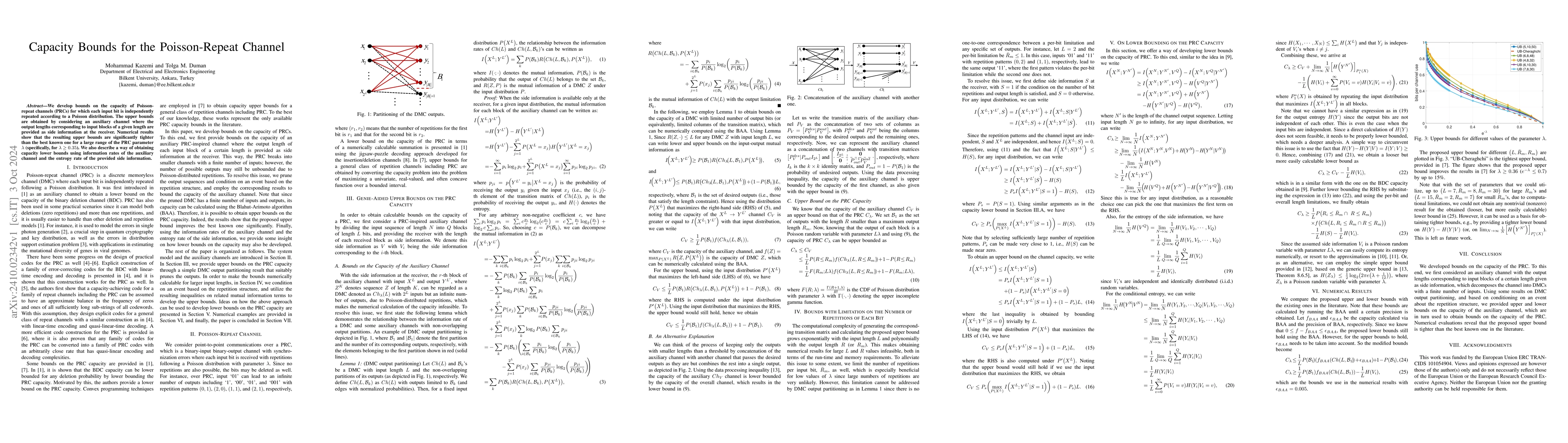 Thumbnail for Capacity Bounds for the Poisson-Repeat Channel