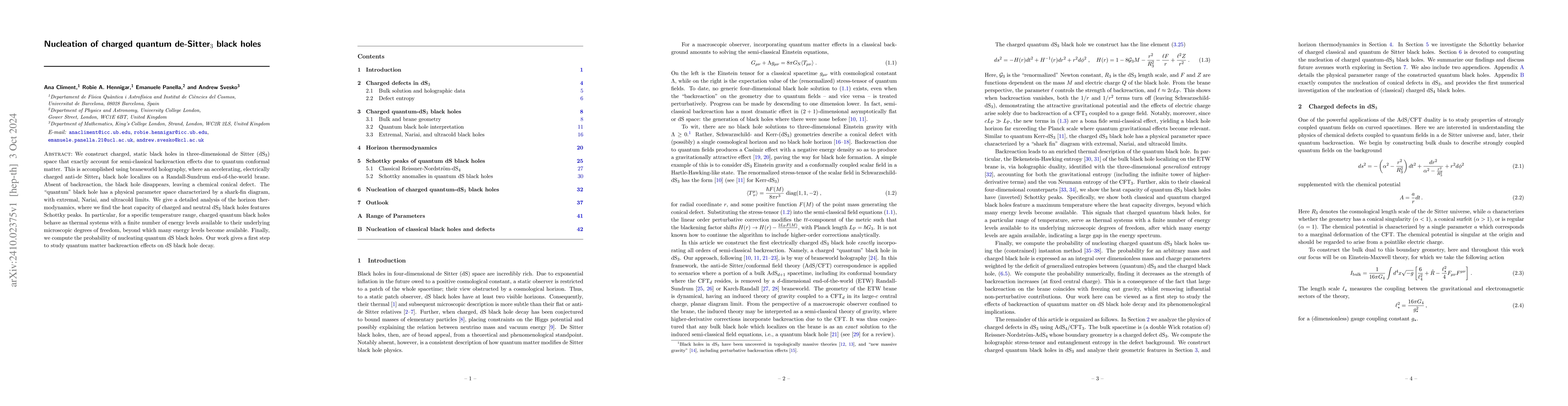 Thumbnail for Nucleation of charged quantum de-Sitter$_{3}$ black holes