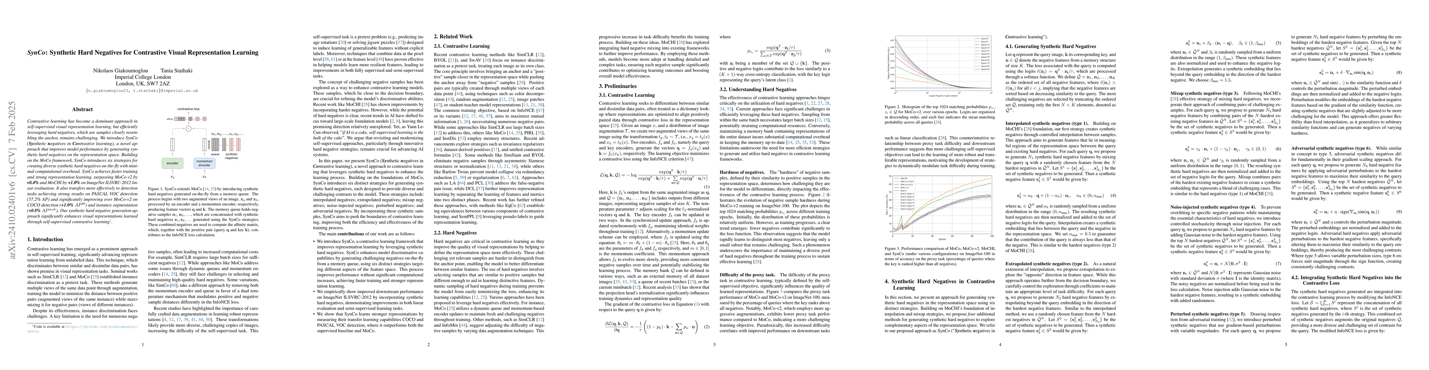 Thumbnail for SynCo: Synthetic Hard Negatives in Contrastive Learning for Better
  Unsupervised Visual Representations