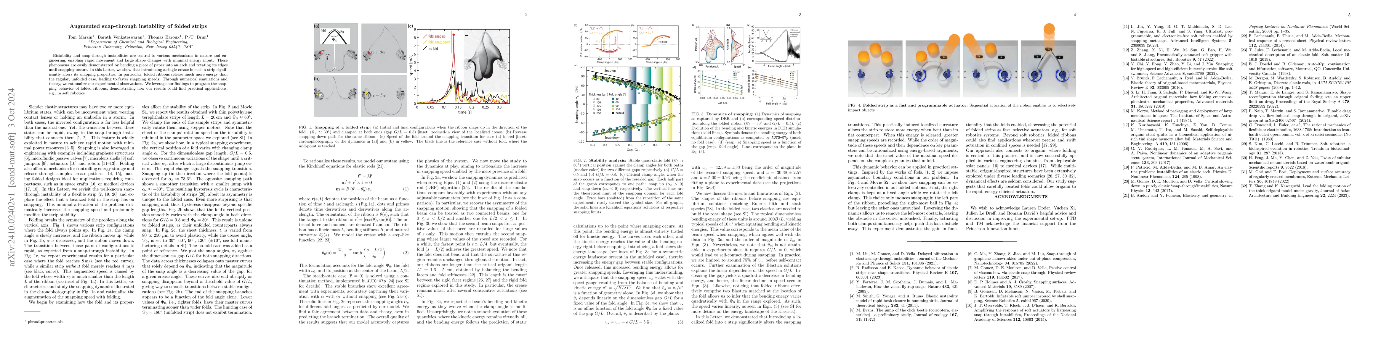 Thumbnail for Augmented snap-through instability of folded strips
