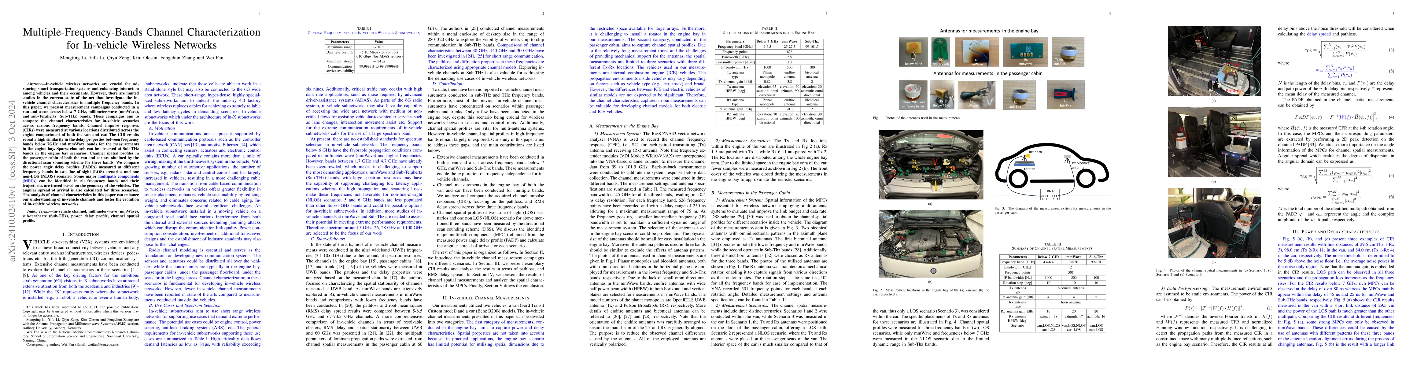 Thumbnail for Multiple-Frequency-Bands Channel Characterization for In-vehicle
  Wireless Networks