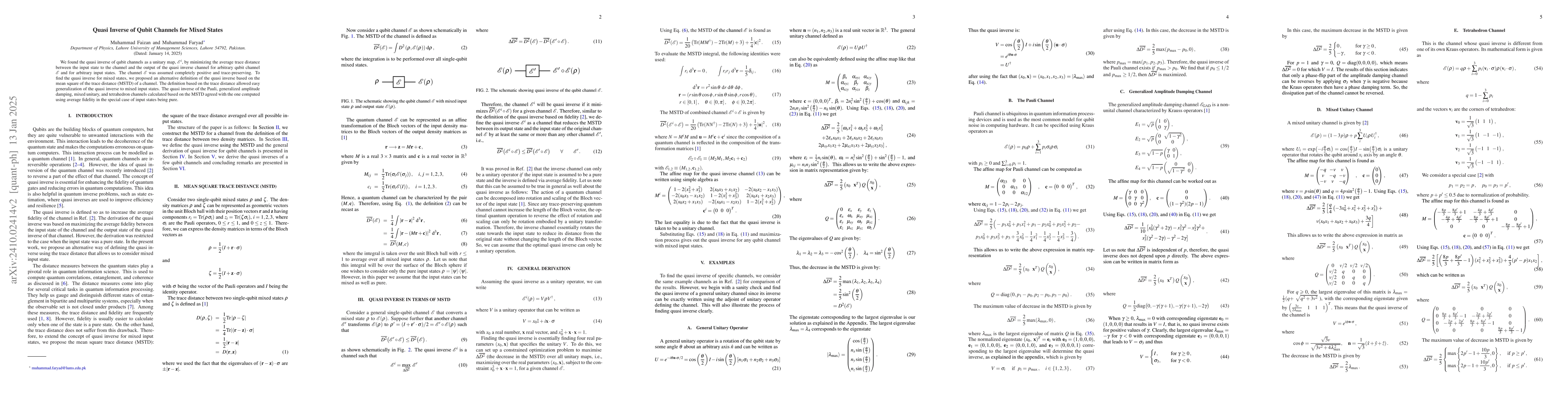 Thumbnail for Quasi Inverse of Qubit Channels for Mixed States