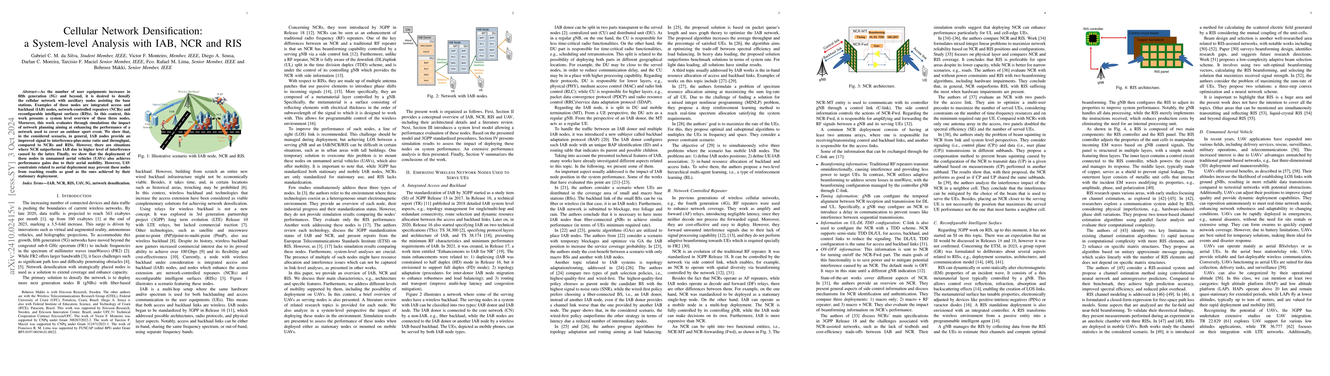 Thumbnail for Cellular Network Densification: a System-level Analysis with IAB, NCR
  and RIS