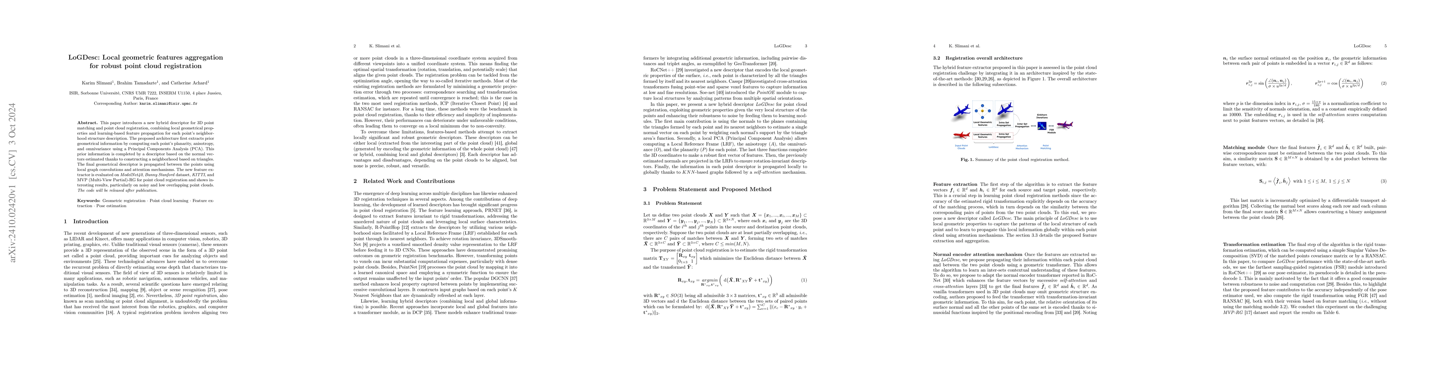 Thumbnail for LoGDesc: Local geometric features aggregation for robust point cloud
  registration