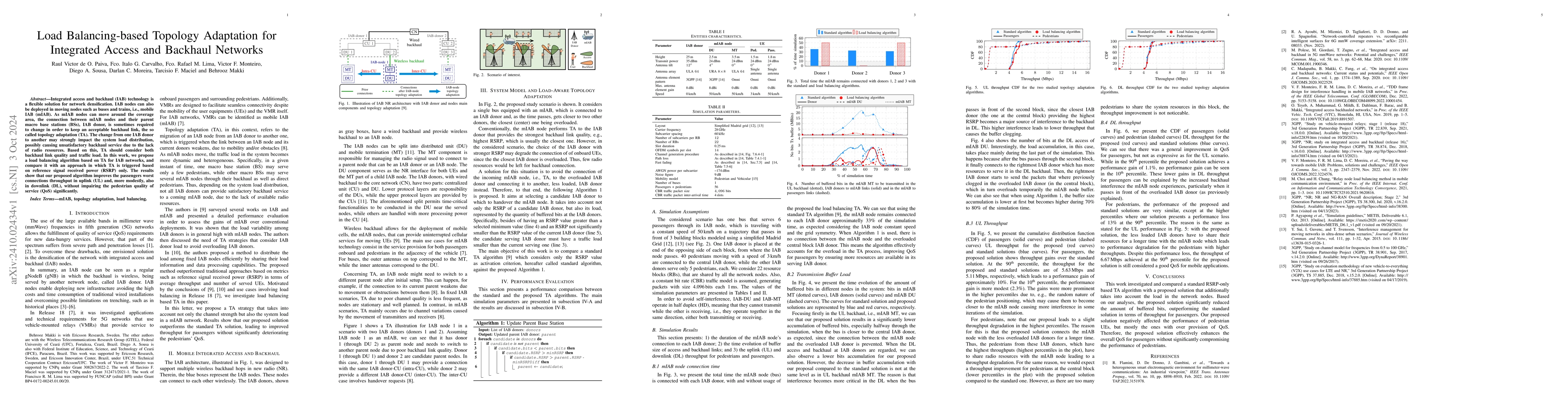 Thumbnail for Load Balancing-based Topology Adaptation for Integrated Access and
  Backhaul Networks
