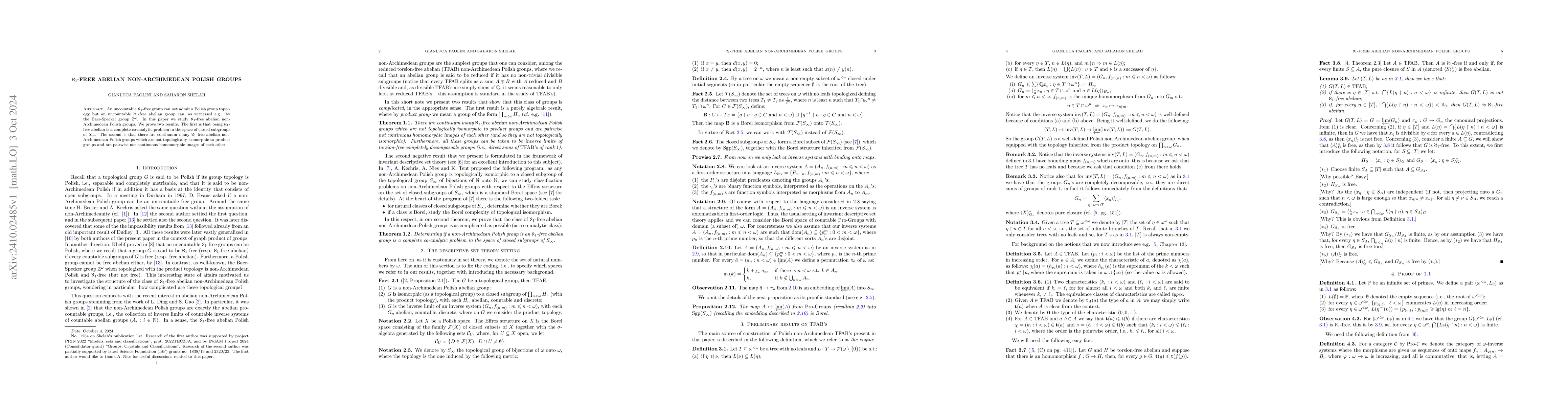 Thumbnail for $\aleph_1$-free abelian non-Archimedean Polish groups