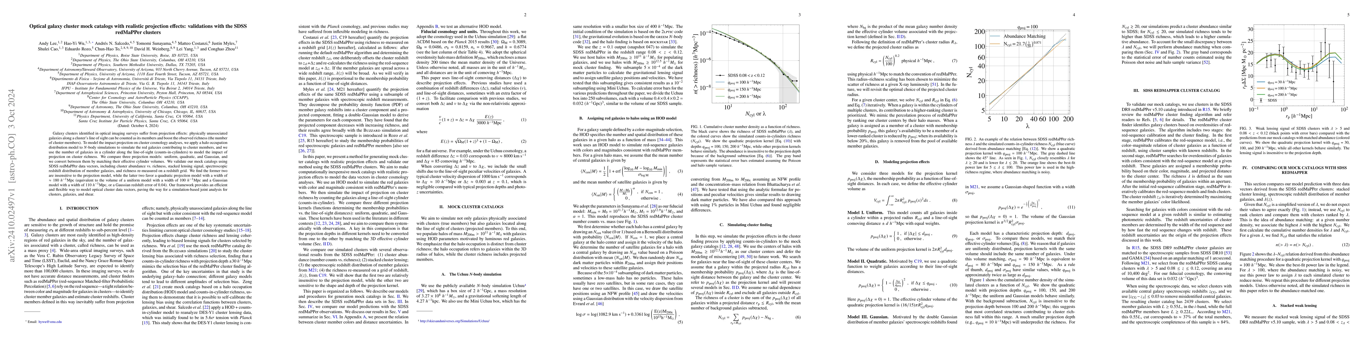 Thumbnail for Optical galaxy cluster mock catalogs with realistic projection effects:
  validations with the SDSS redMaPPer clusters
