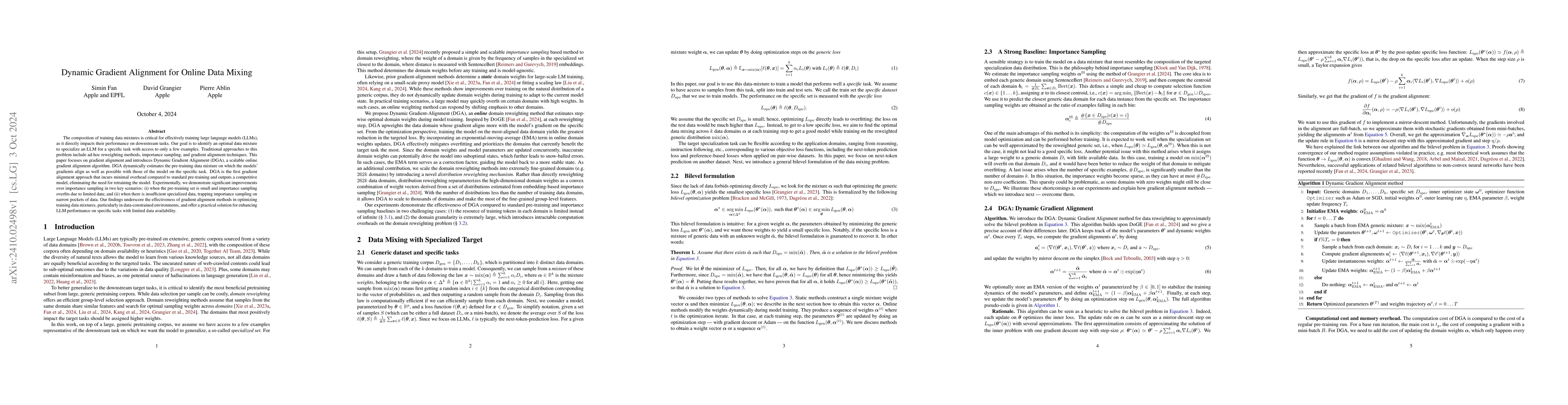 Thumbnail for Dynamic Gradient Alignment for Online Data Mixing