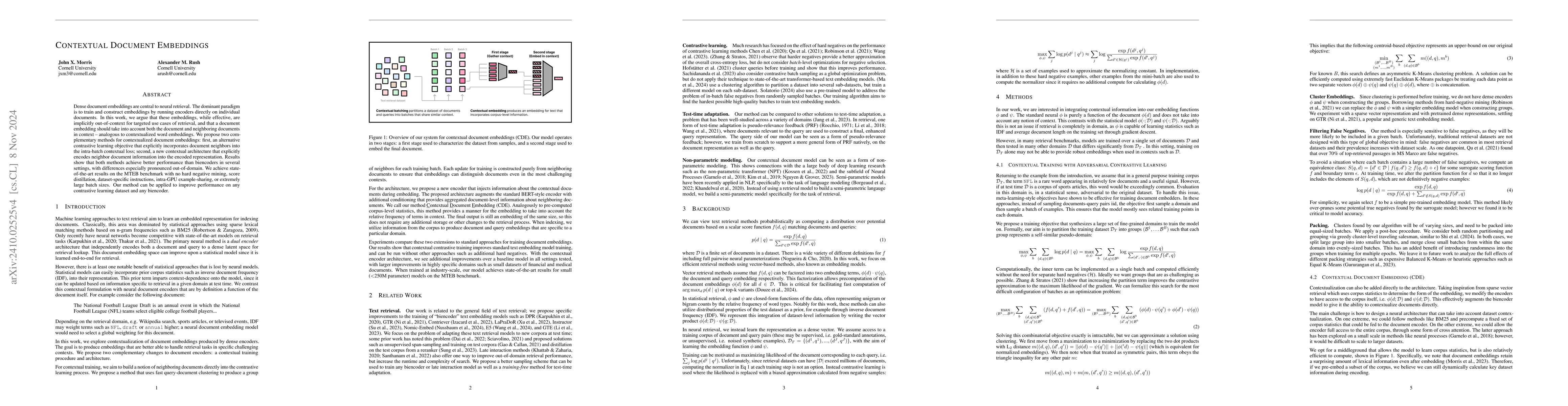 Thumbnail for Contextual Document Embeddings