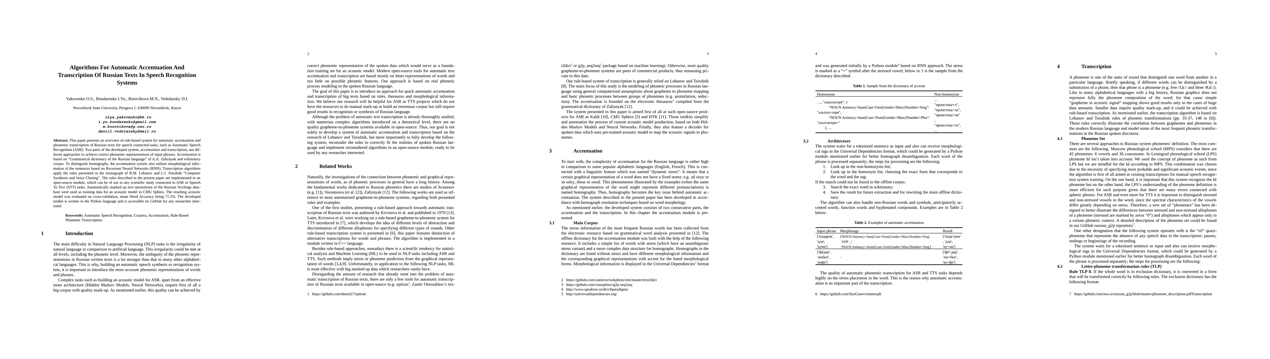 Thumbnail for Algorithms For Automatic Accentuation And Transcription Of Russian Texts
  In Speech Recognition Systems