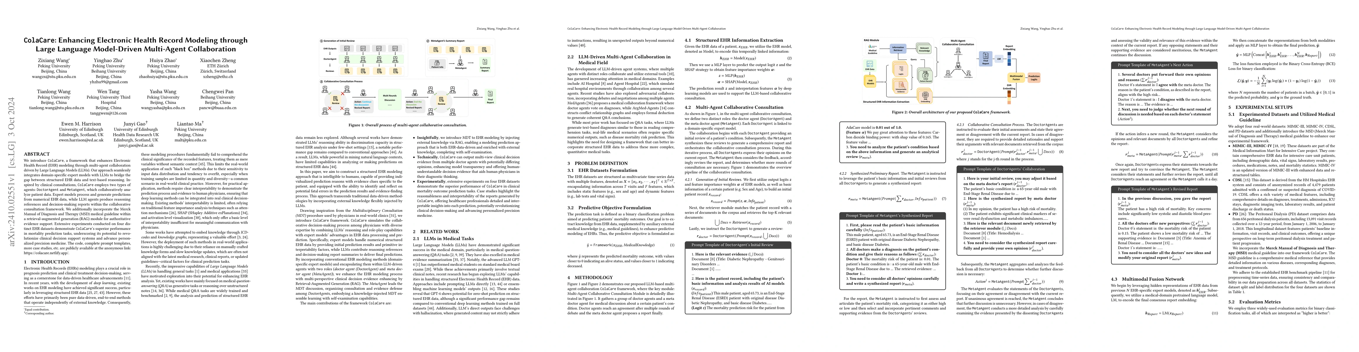 Thumbnail for ColaCare: Enhancing Electronic Health Record Modeling through Large
  Language Model-Driven Multi-Agent Collaboration