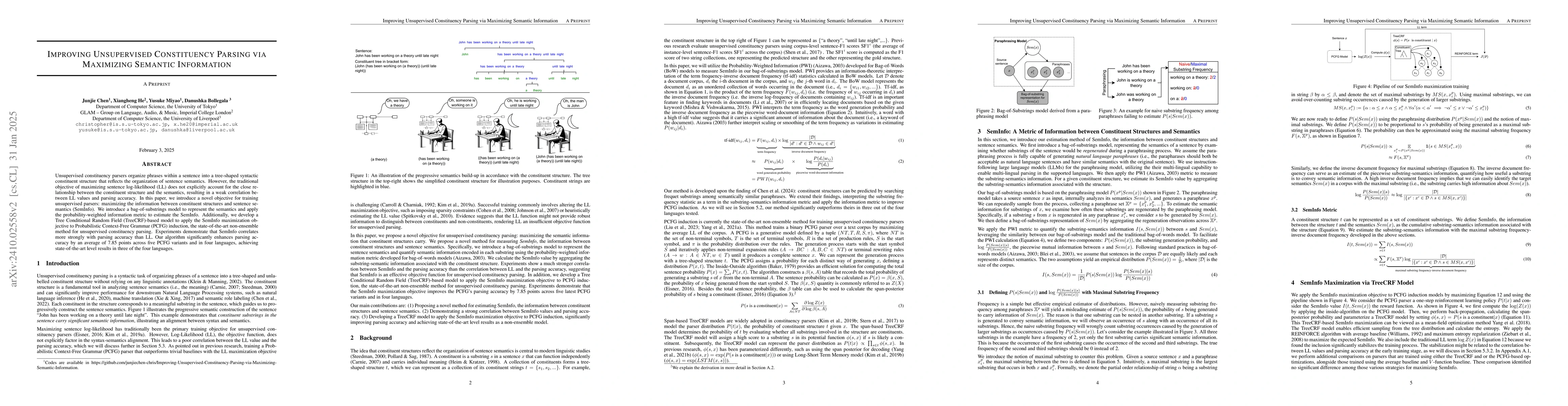Thumbnail for Improving Unsupervised Constituency Parsing via Maximizing Semantic
  Information