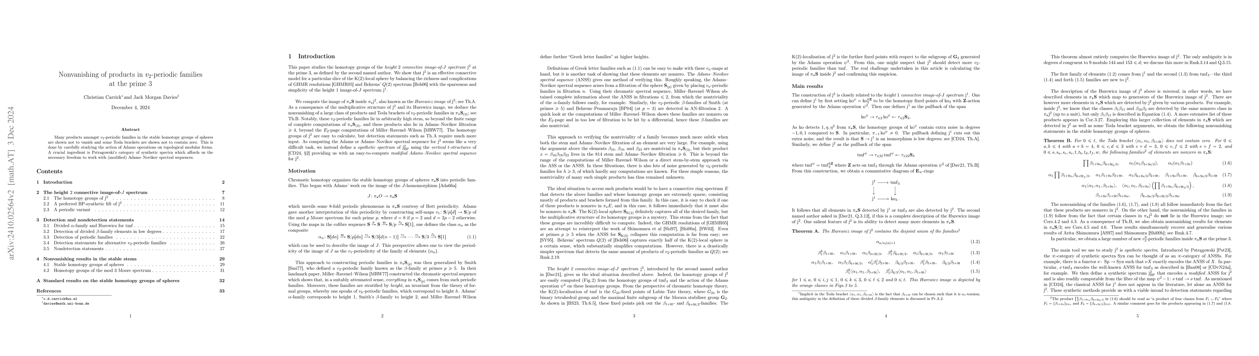 Thumbnail for Nonvanishing of products in $v_2$-periodic families at the prime $3$