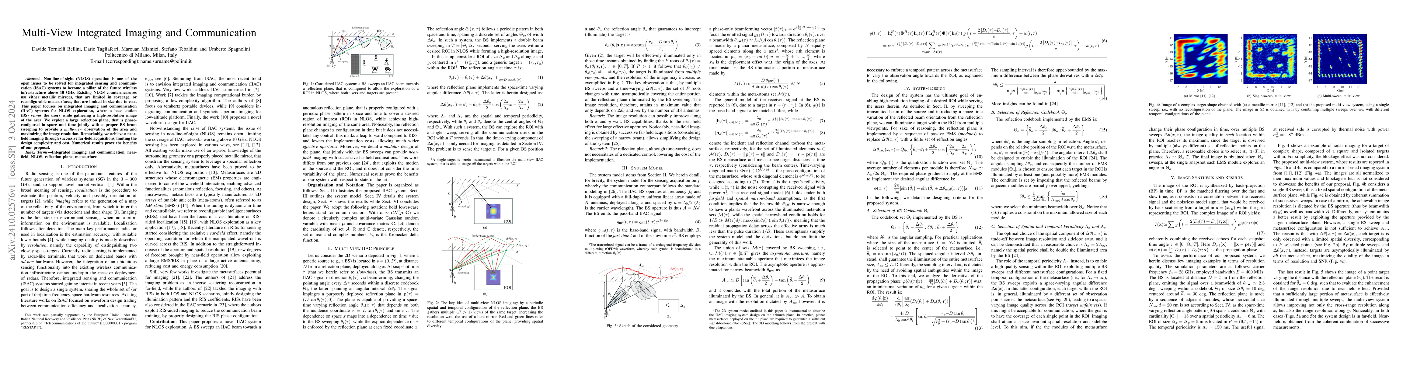 Thumbnail for Multi-View Integrated Imaging and Communication