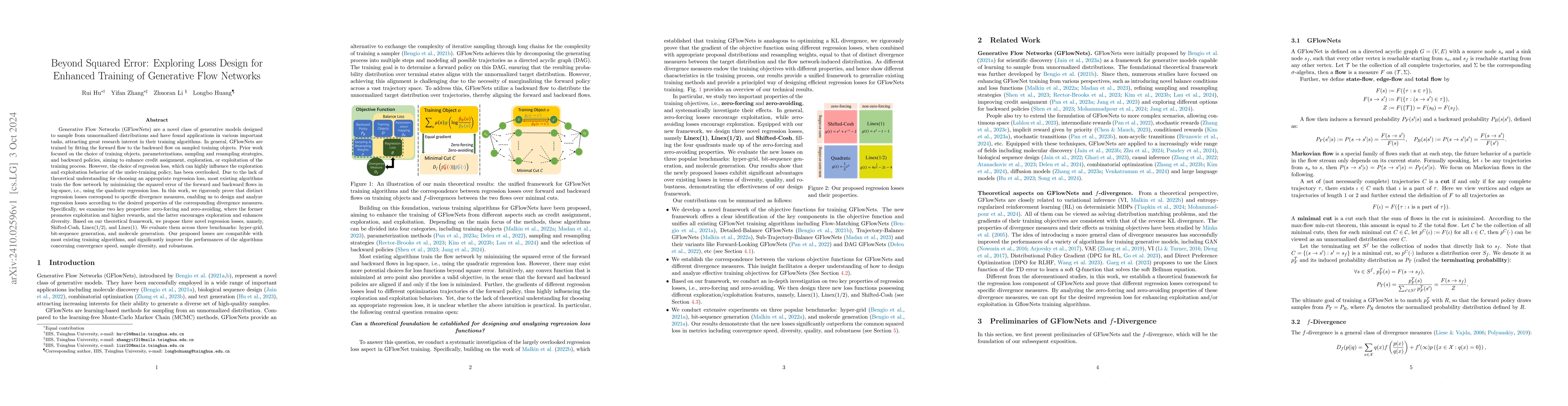 Thumbnail for Beyond Squared Error: Exploring Loss Design for Enhanced Training of
  Generative Flow Networks