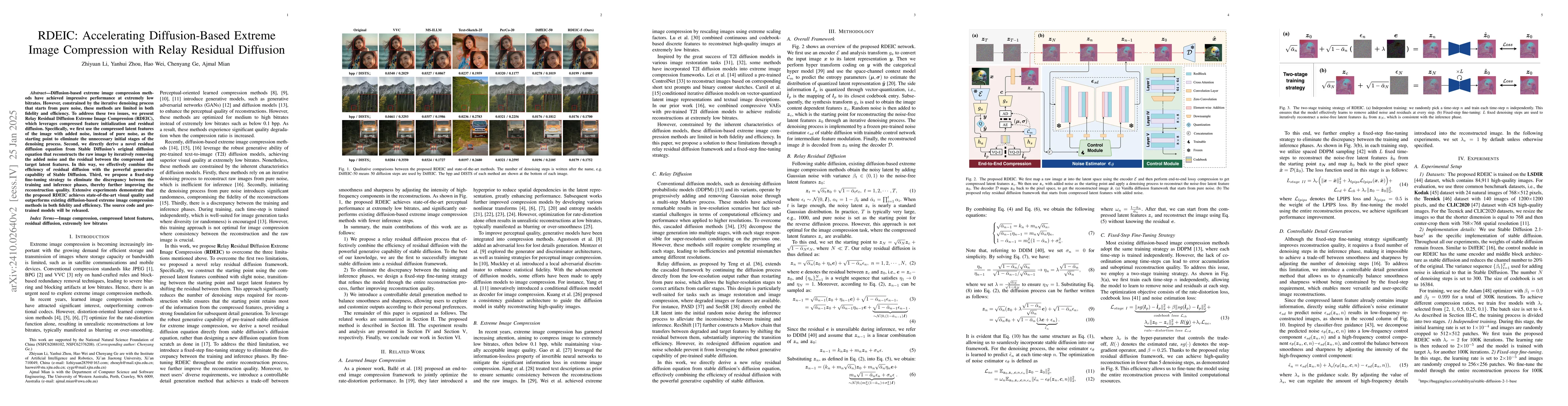 Thumbnail for Diffusion-based Extreme Image Compression with Compressed Feature
  Initialization