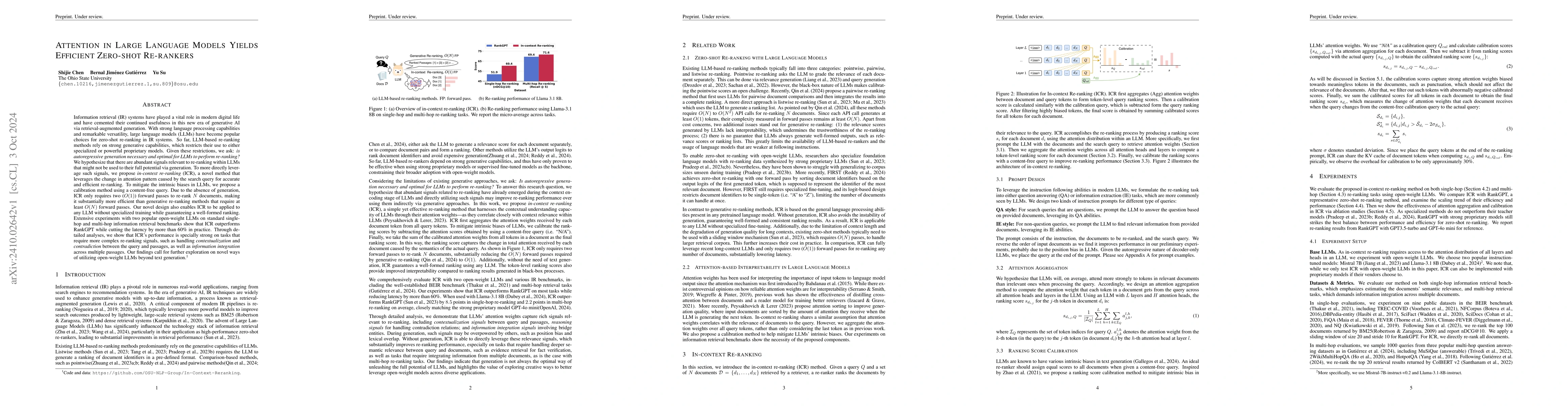 Thumbnail for Attention in Large Language Models Yields Efficient Zero-Shot Re-Rankers