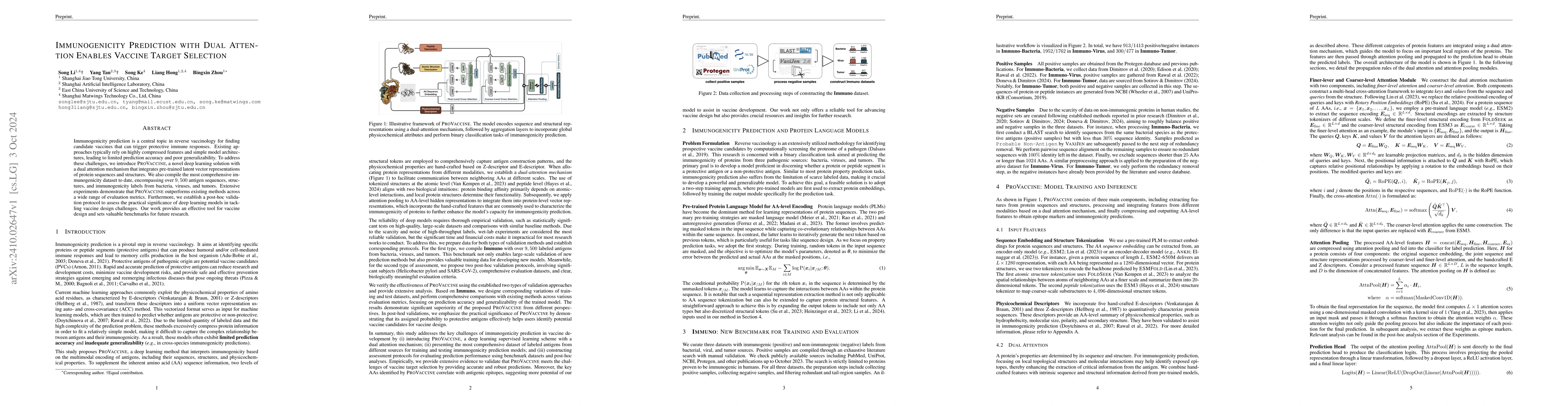 Thumbnail for Immunogenicity Prediction with Dual Attention Enables Vaccine Target
  Selection