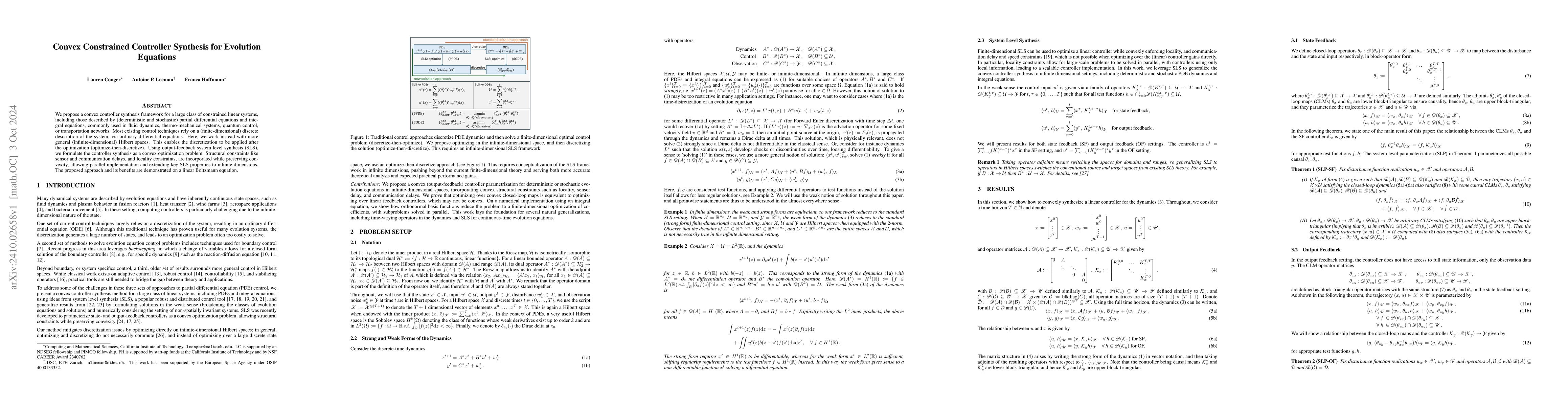 Thumbnail for Convex Constrained Controller Synthesis for Evolution Equations
