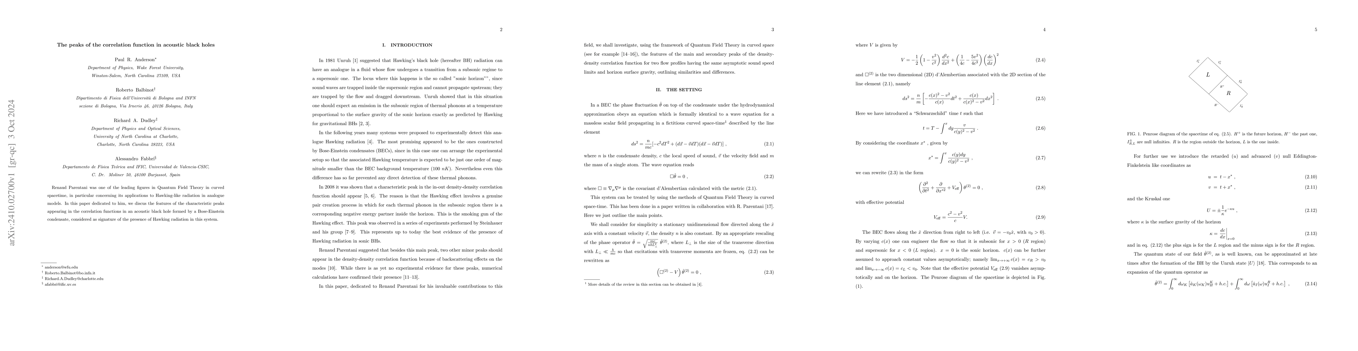 Thumbnail for The peaks of the correlation function in acoustic black holes