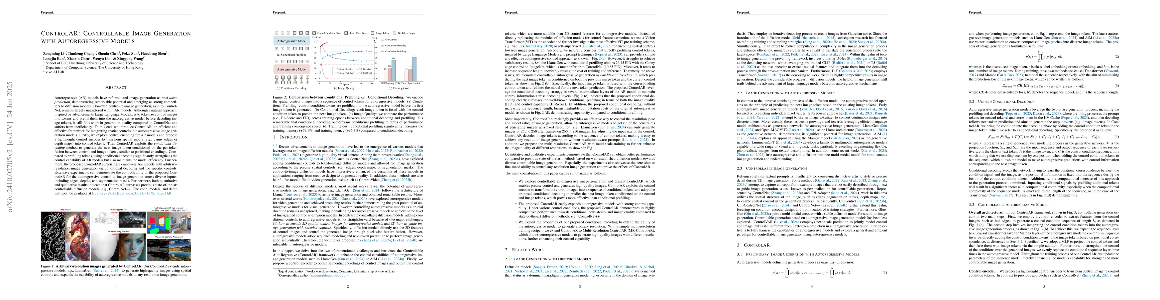 Thumbnail for ControlAR: Controllable Image Generation with Autoregressive Models
