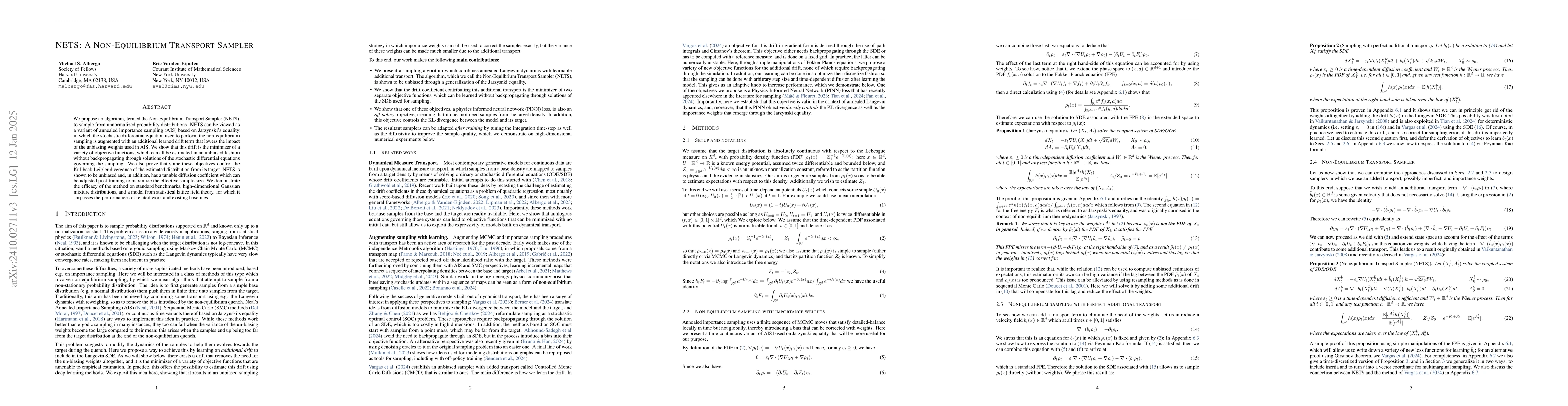 Thumbnail for NETS: A Non-Equilibrium Transport Sampler