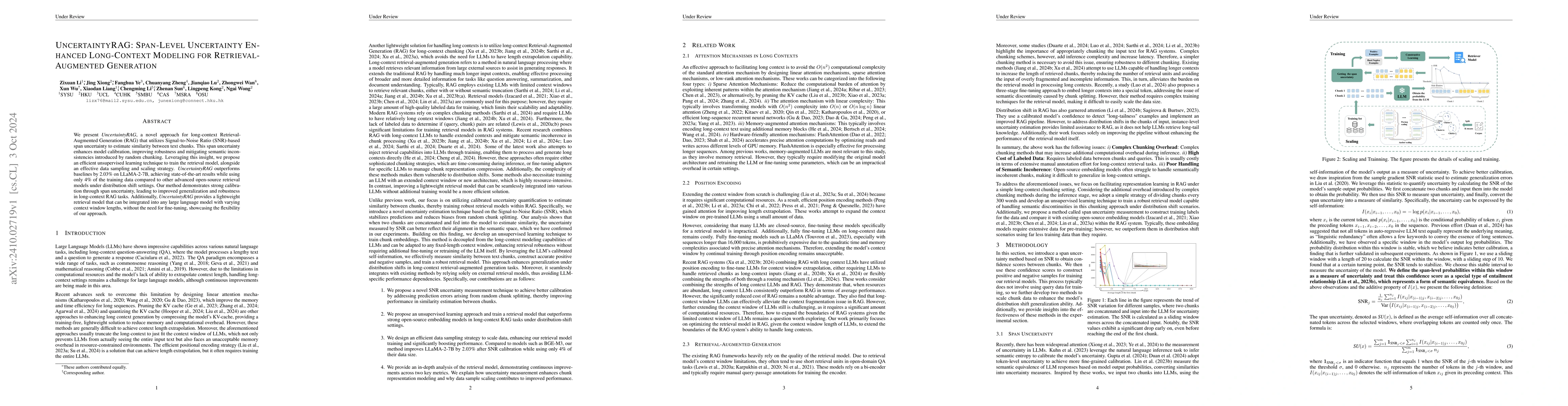Thumbnail for UncertaintyRAG: Span-Level Uncertainty Enhanced Long-Context Modeling
  for Retrieval-Augmented Generation