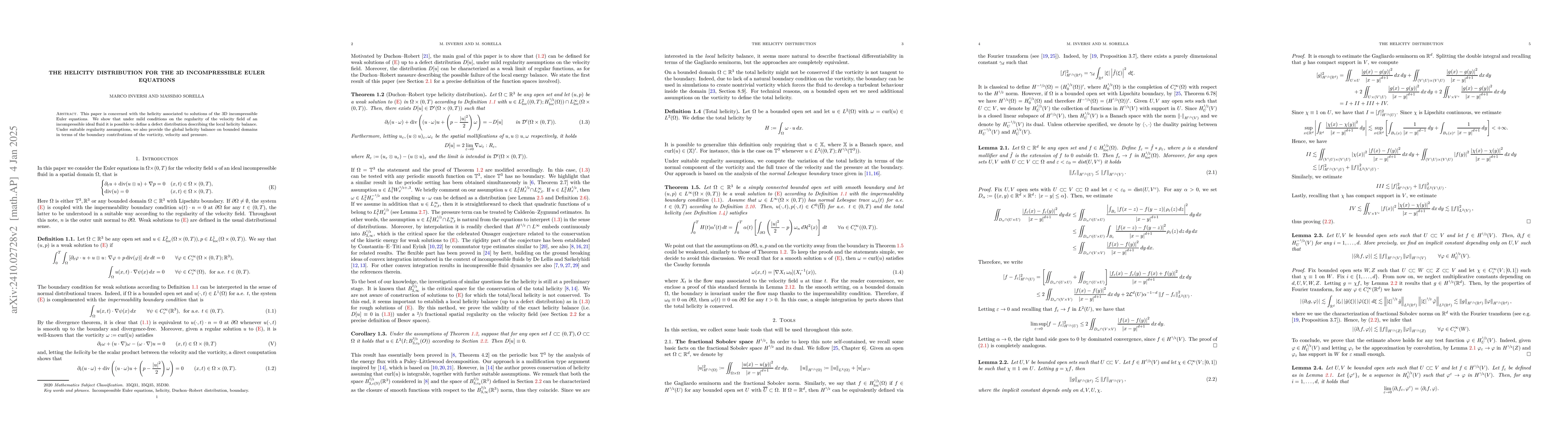 Thumbnail for The helicity distribution for the incompressible Euler equations on
  bounded domains