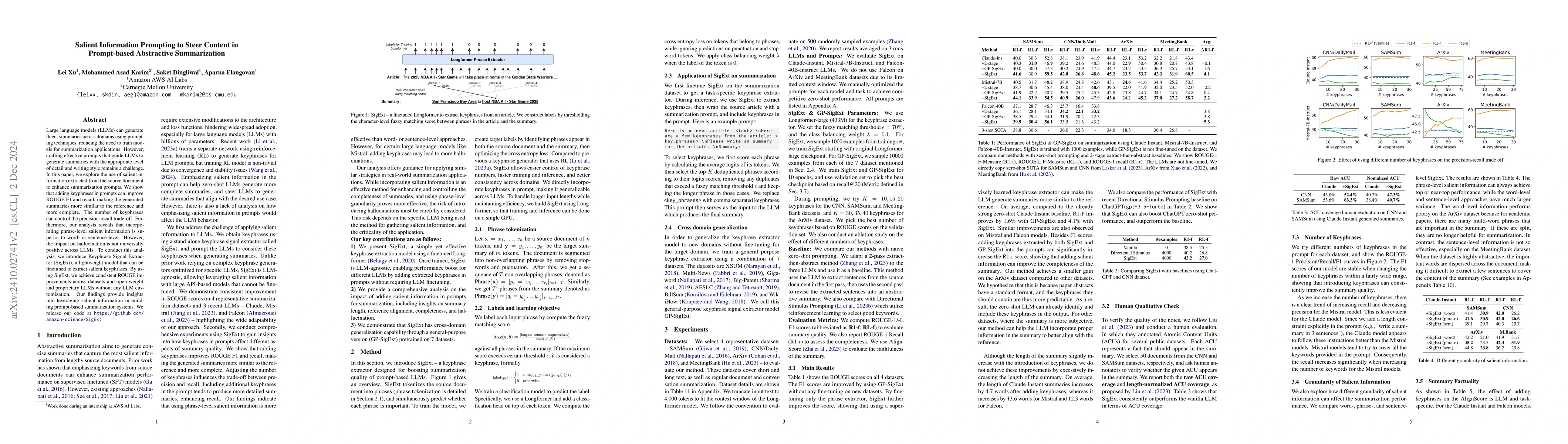 Thumbnail for Salient Information Prompting to Steer Content in Prompt-based
  Abstractive Summarization