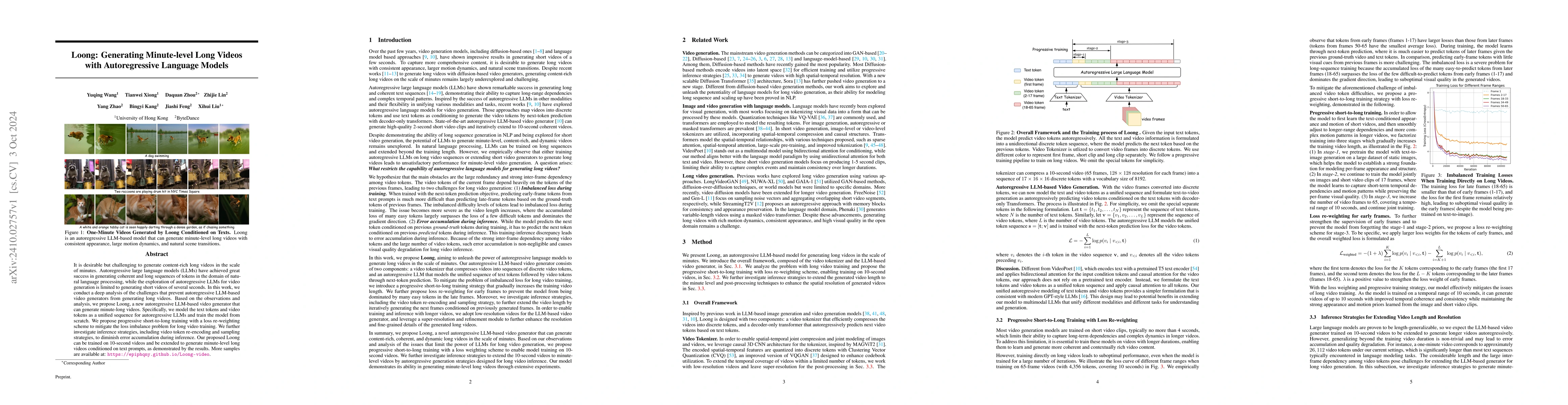 Thumbnail for Loong: Generating Minute-level Long Videos with Autoregressive Language
  Models