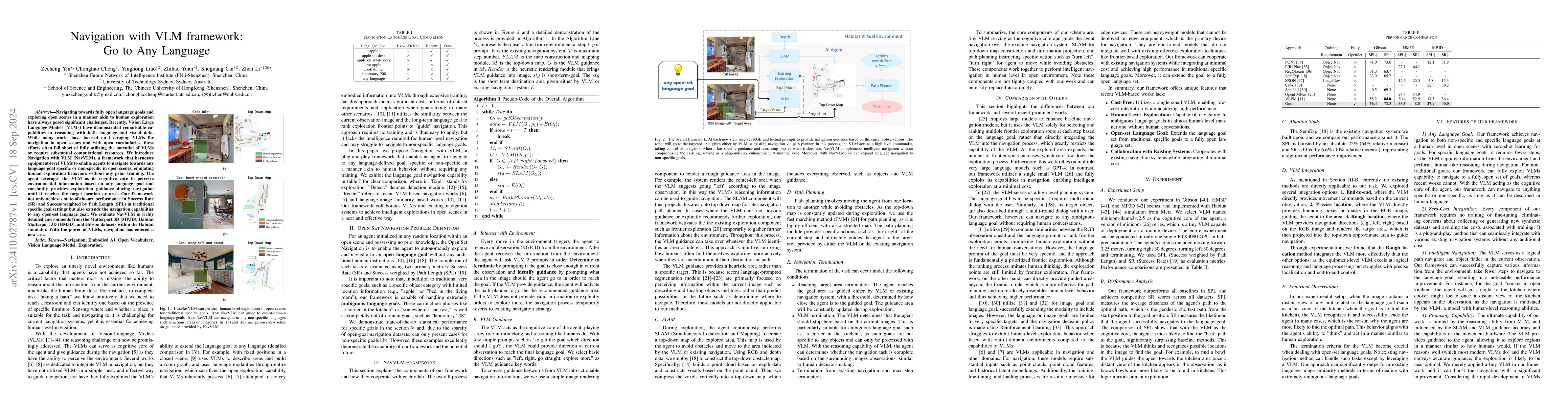 Thumbnail for Navigation with VLM framework: Go to Any Language