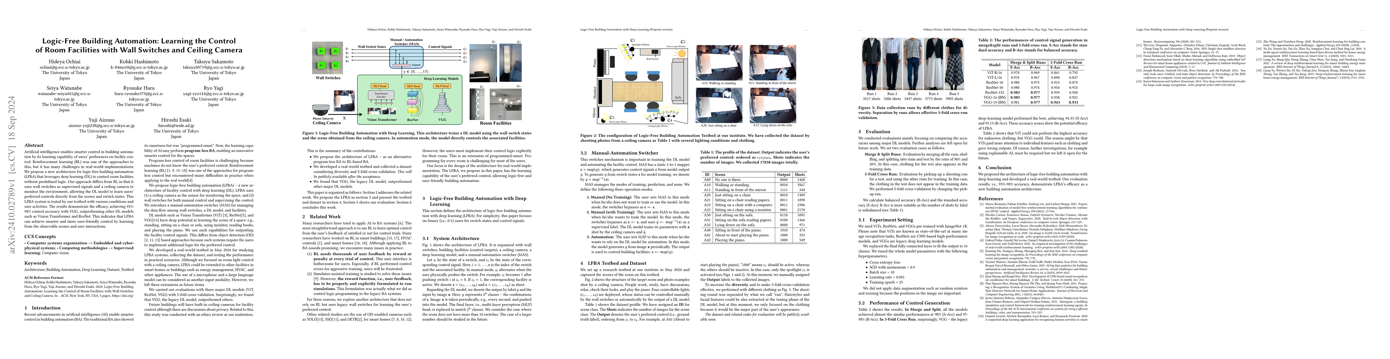 Thumbnail for Logic-Free Building Automation: Learning the Control of Room Facilities
  with Wall Switches and Ceiling Camera