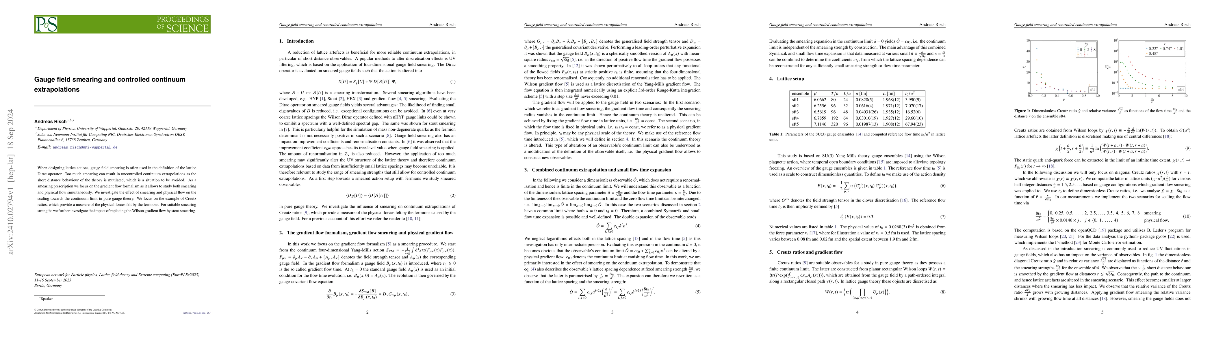 Thumbnail for Gauge field smearing and controlled continuum extrapolations