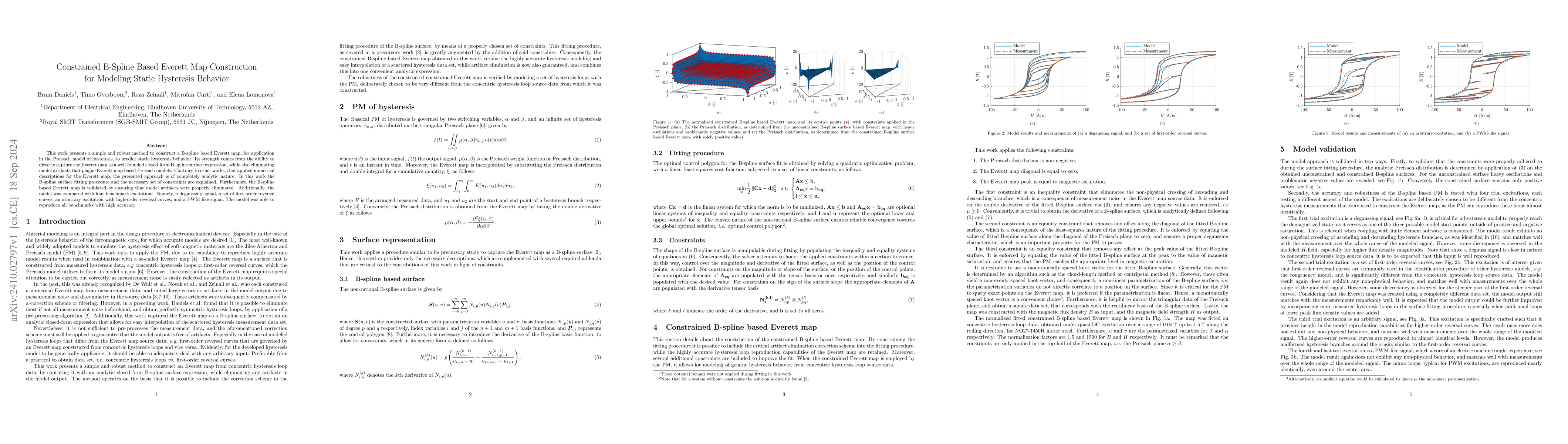Thumbnail for Constrained B-Spline Based Everett Map Construction for Modeling Static
  Hysteresis Behavior