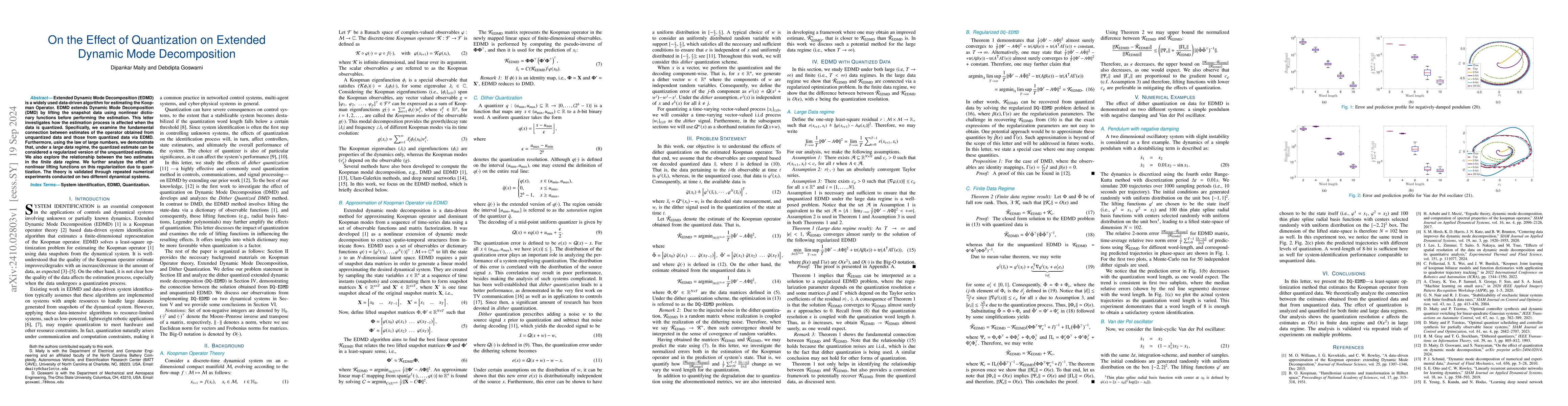 Thumbnail for On the Effect of Quantization on Extended Dynamic Mode Decomposition