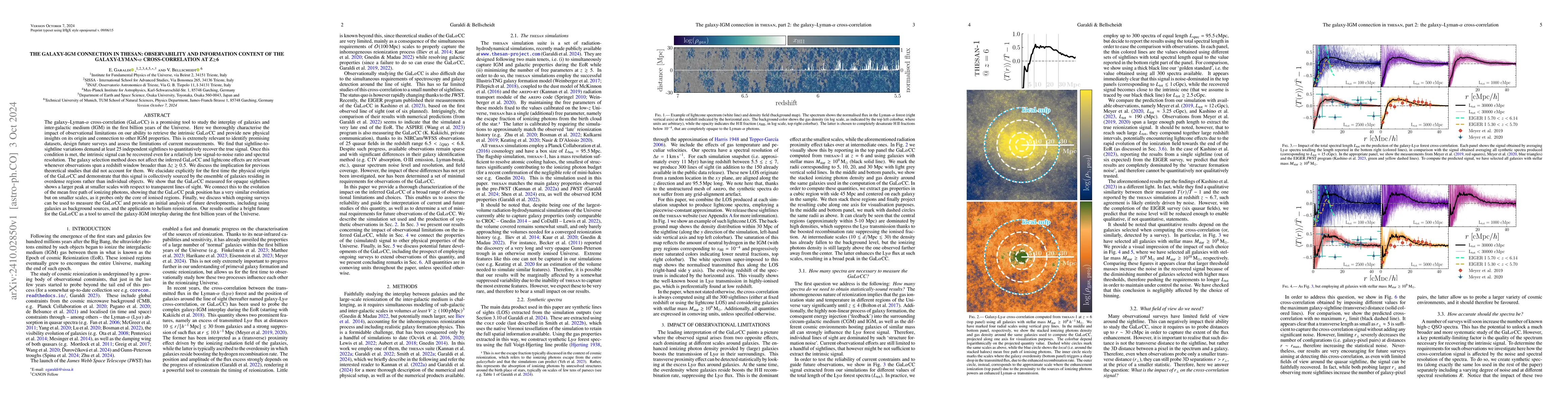 Thumbnail for The galaxy-IGM connection in THESAN: observability and information
  content of the galaxy-Lyman-$α$ cross-correlation at z$\geq$6