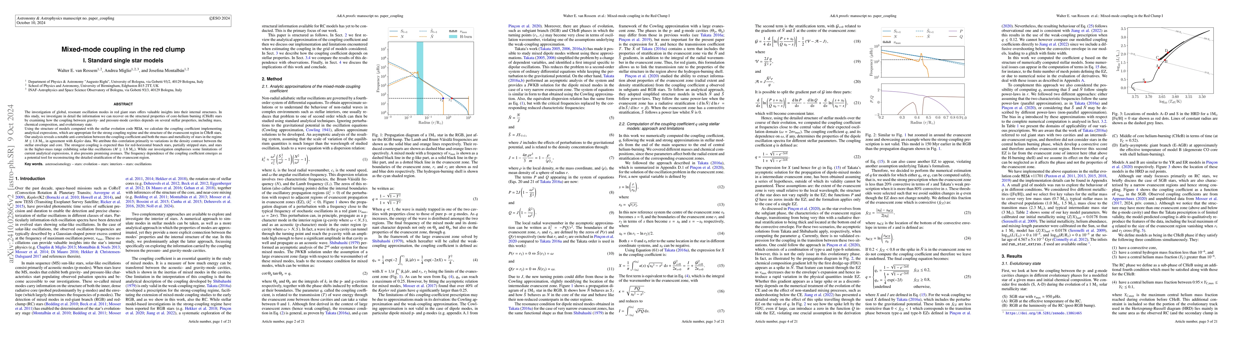 Thumbnail for Mixed-mode coupling in the Red Clump I. Standard single star models