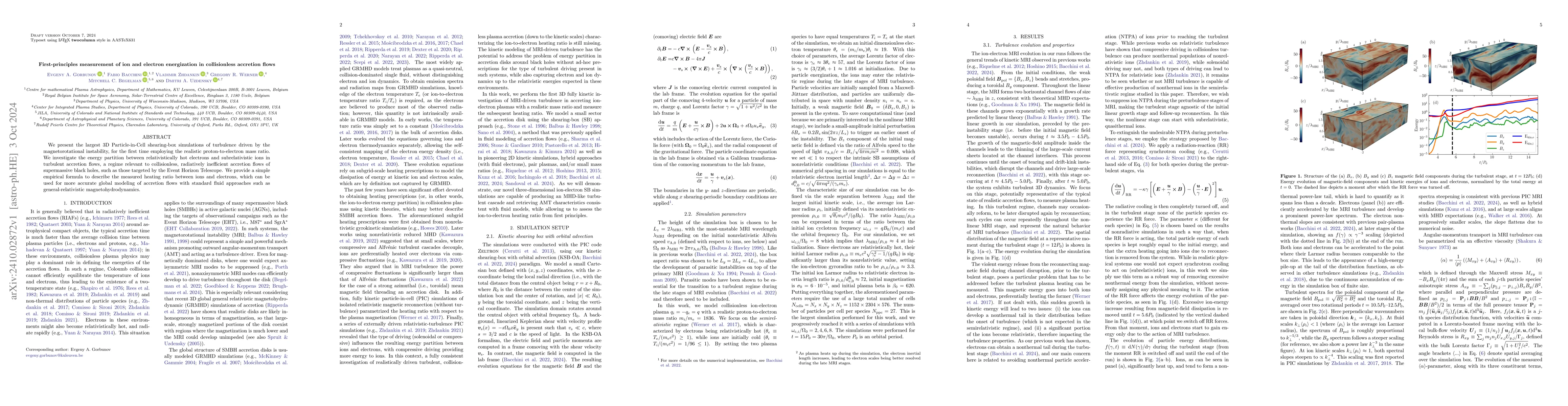 Thumbnail for First-principles measurement of ion and electron energization in
  collisionless accretion flow