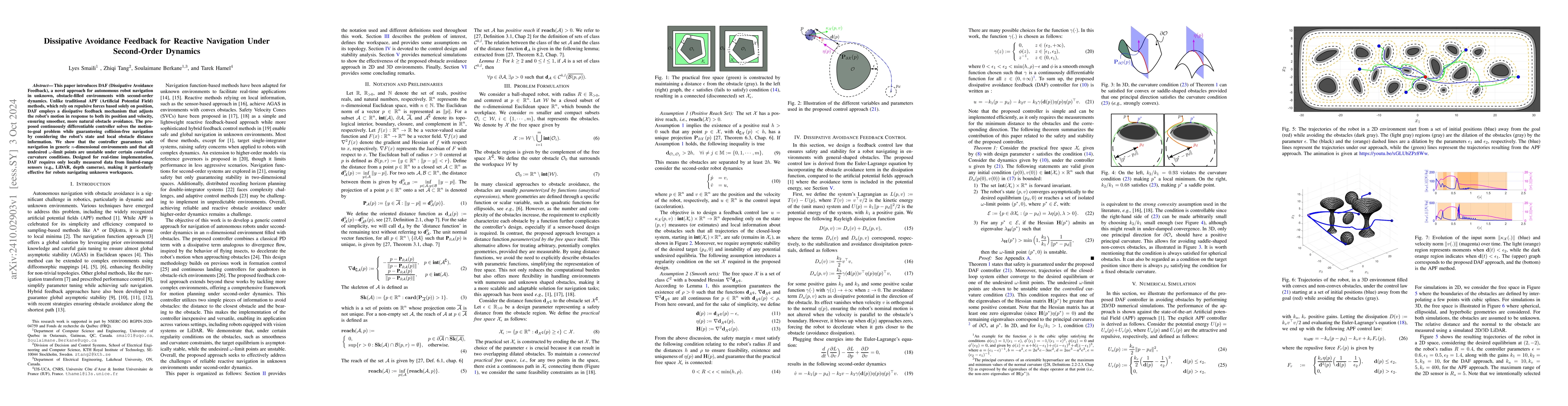 Thumbnail for Dissipative Avoidance Feedback for Reactive Navigation Under
  Second-Order Dynamics