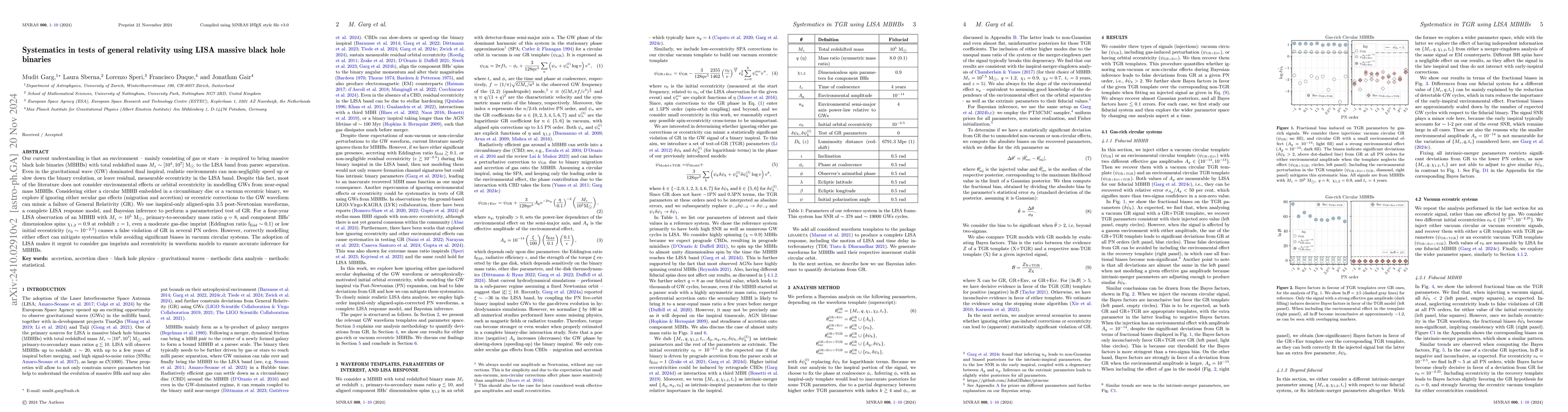 Thumbnail for Systematics in tests of general relativity using LISA massive black hole
  binaries