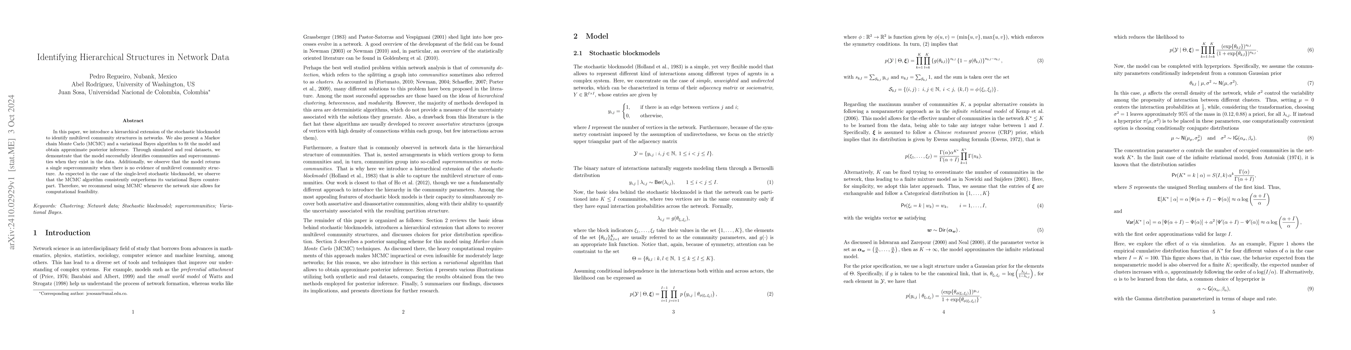 Thumbnail for Identifying Hierarchical Structures in Network Data