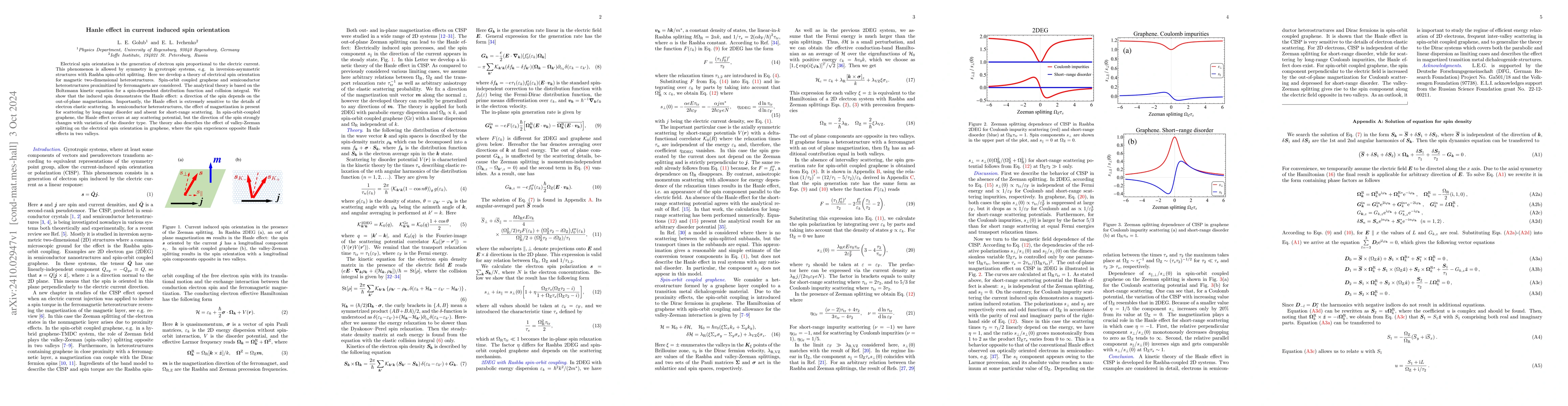Thumbnail for Hanle effect in current induced spin orientation