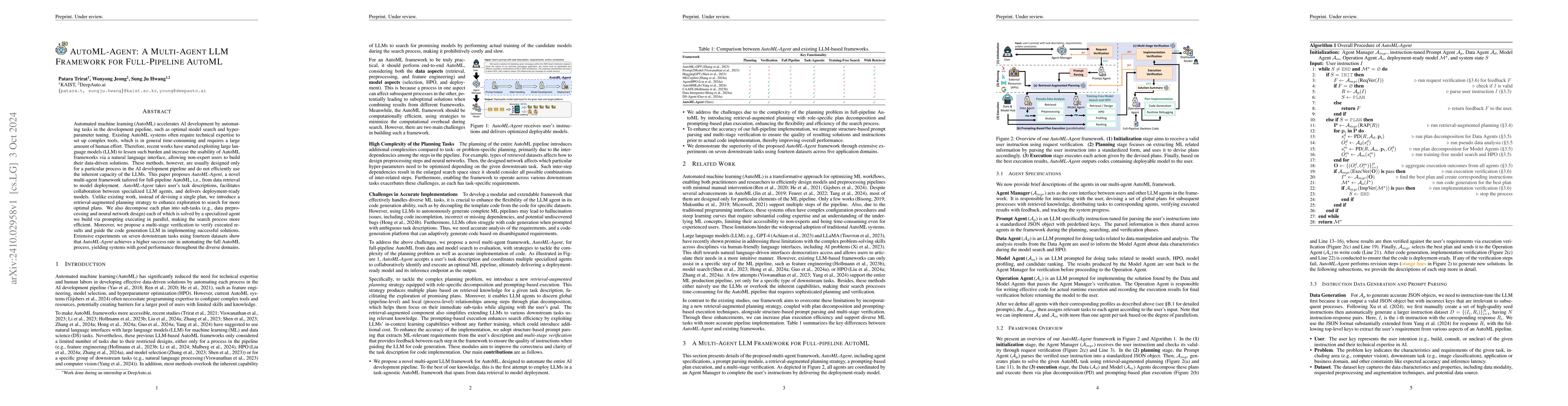 Thumbnail for AutoML-Agent: A Multi-Agent LLM Framework for Full-Pipeline AutoML