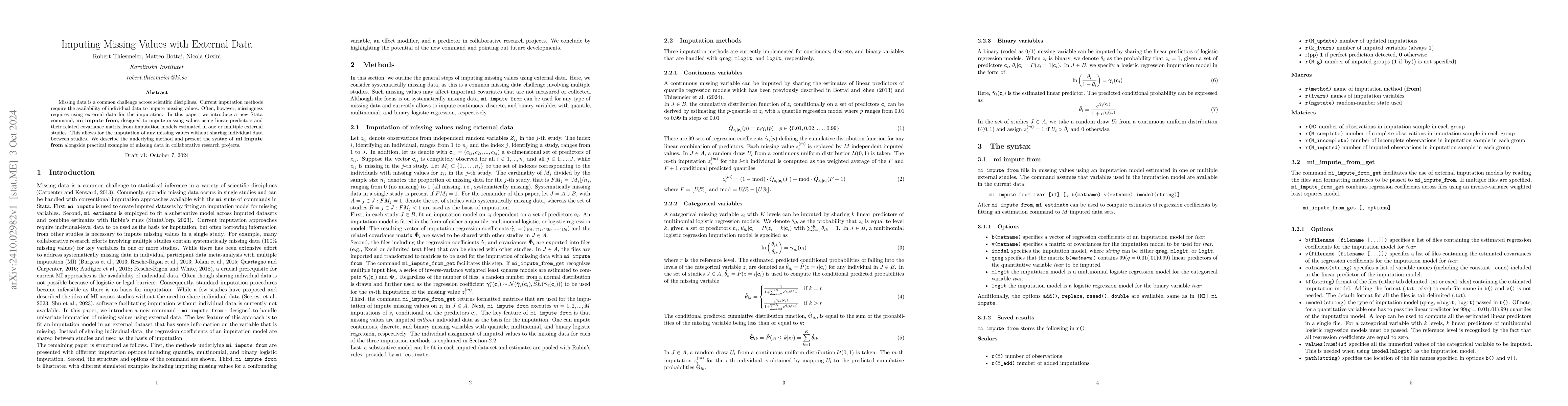 Thumbnail for Imputing Missing Values with External Data