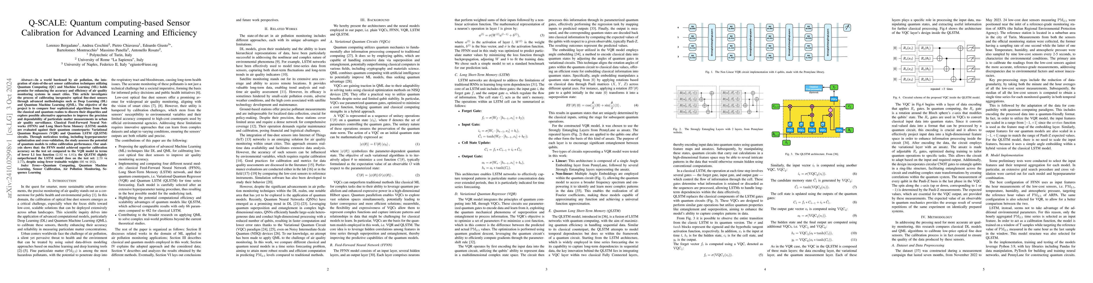 Thumbnail for Q-SCALE: Quantum computing-based Sensor Calibration for Advanced
  Learning and Efficiency